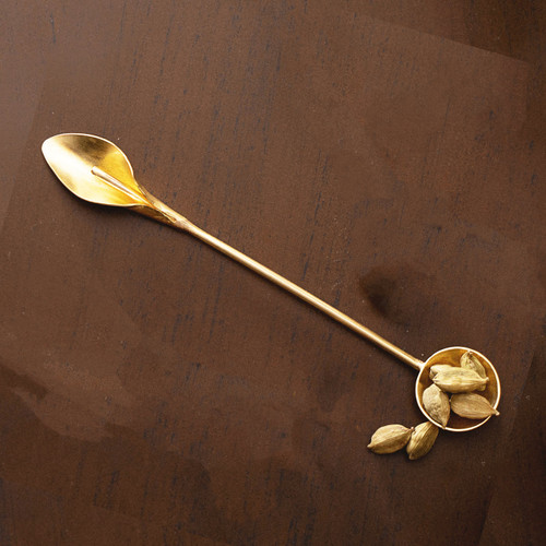 قاشق برنجی دستساز گالری عزیزی مدل گل شیپوری