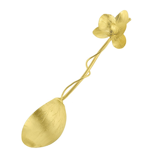 قاشق آجیل خوری برنجی گالری عزیزی مدل گل