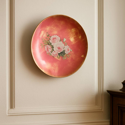 بشقاب دیوارکوب مدرن گالری عزیزی طرح گل رز