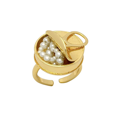 انگشتر زنانه مدل کنسرو مروارید